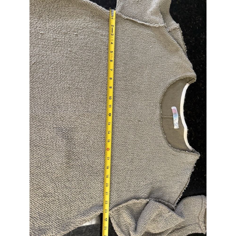 FP Beach Free People Sweater Dress Olive Green Large Cozy Beach Lounge Pockets - Picture 4 of 7